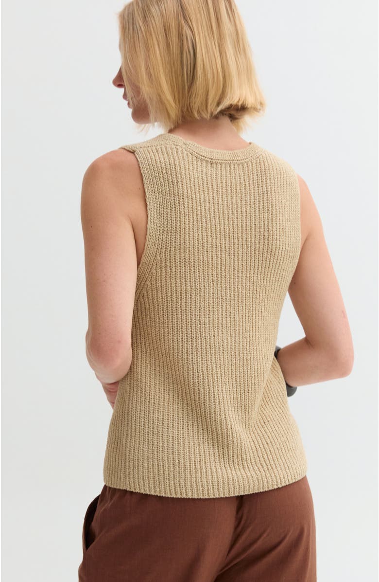 CRESCENT Beachy Sweater Vest, Alternate, color, Beige
