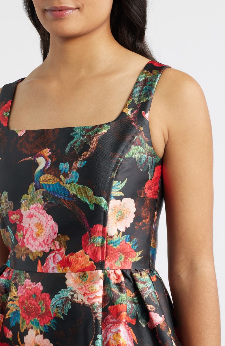 Julia Jordan Sleeveless Fit & Flare Cocktail Dress, Alternate, color, Black Multi