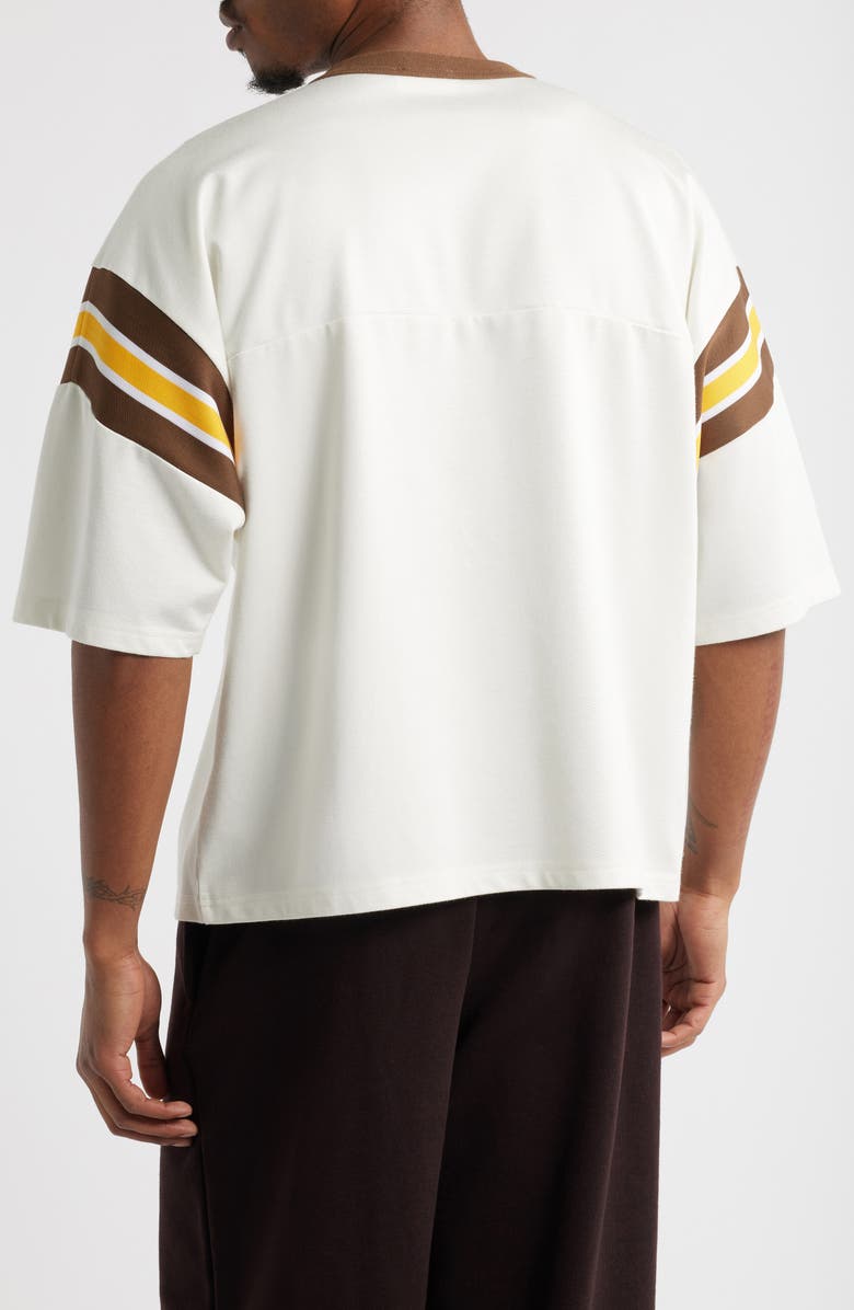 Elwood Annex Stripe V-Neck Football T-Shirt, Alternate, color, 