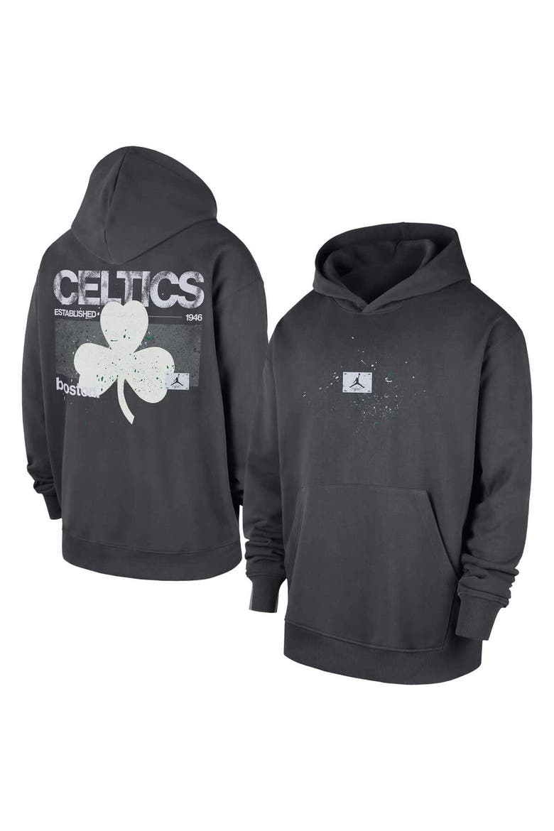 Men's Jordan Brand Anthracite Boston Celtics Statement Jumpman Flight Premiere Hoodie, Main, color, Anthracite