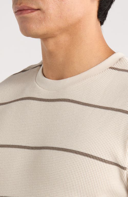 Rvca Day Shift Stripe Long Sleeve Thermal T-shirt In Gray