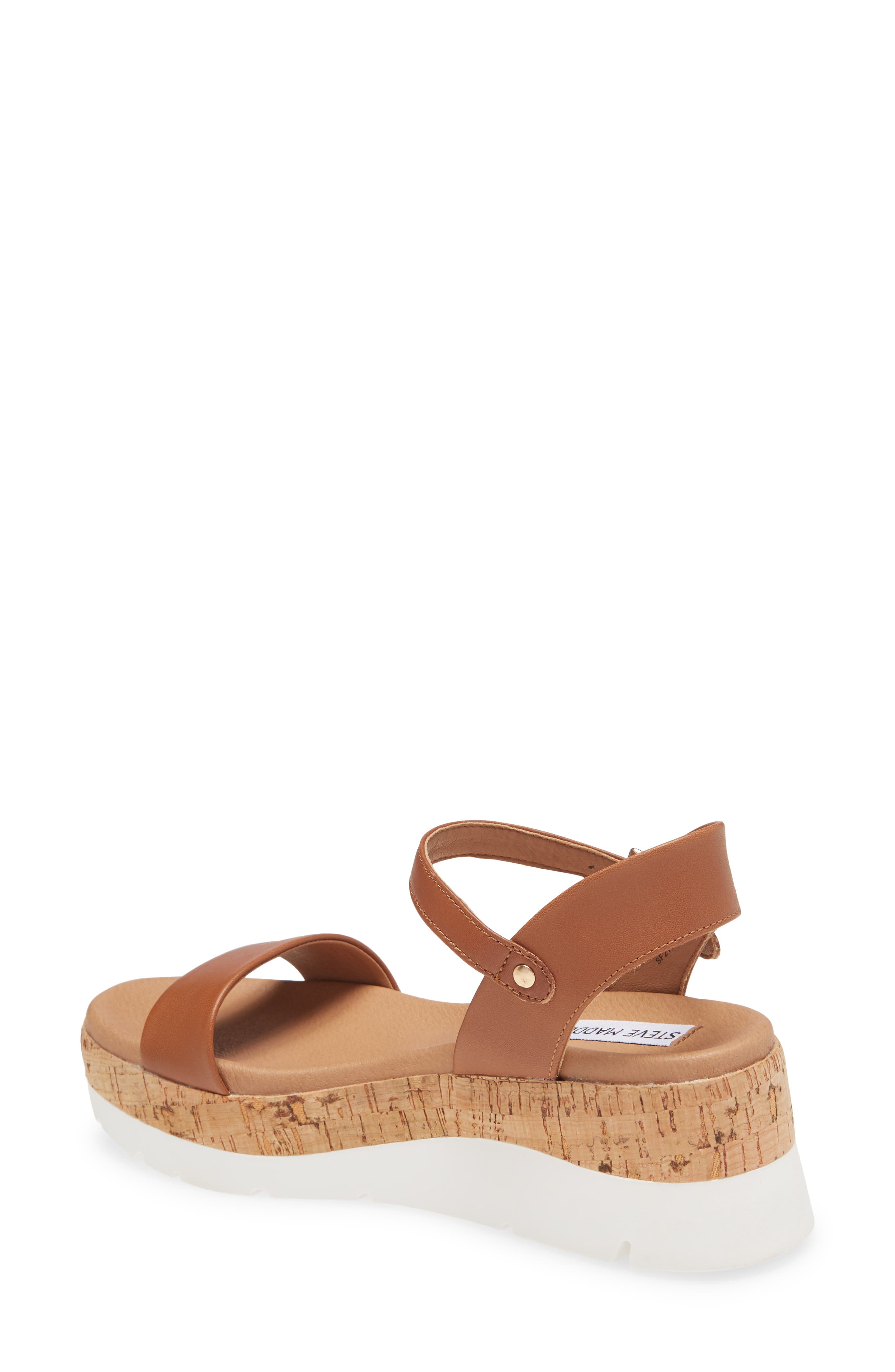 Roselita Platform Sandal, Alternate, color, COGNAC LEATHER