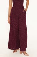 Petal & Pup Ada Burnout Wide Leg Pants