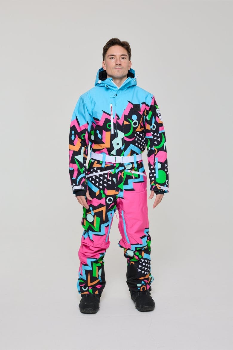Nutscracker 2.0 Ski Suit Men's, Alternate, color, Black with neon pink