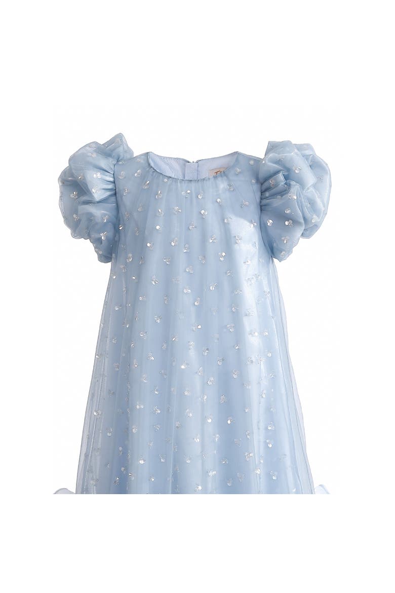 Thalina Ruffle Dress, Alternate, color, Blue