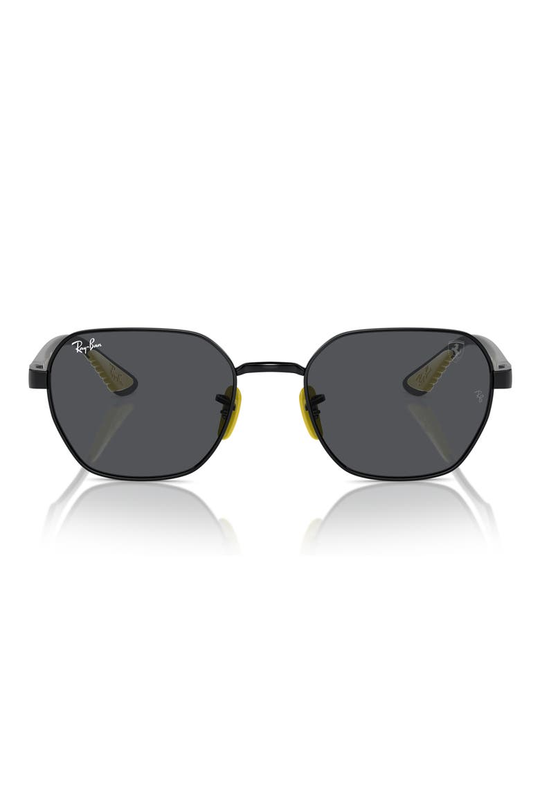 x Scuderia Ferrari 54mm Chromance Irregular Sunglasses, Alternate, color, BLACK
