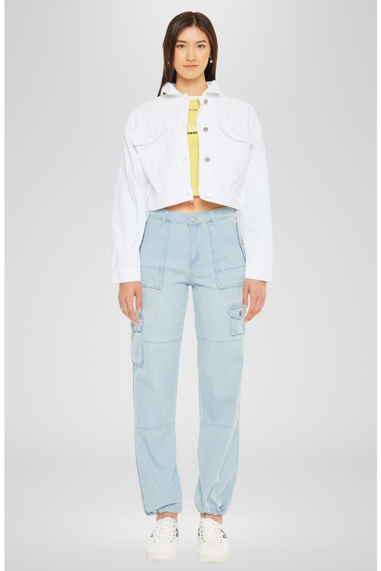 Francis Cropped Jacket, Alternate, color, White