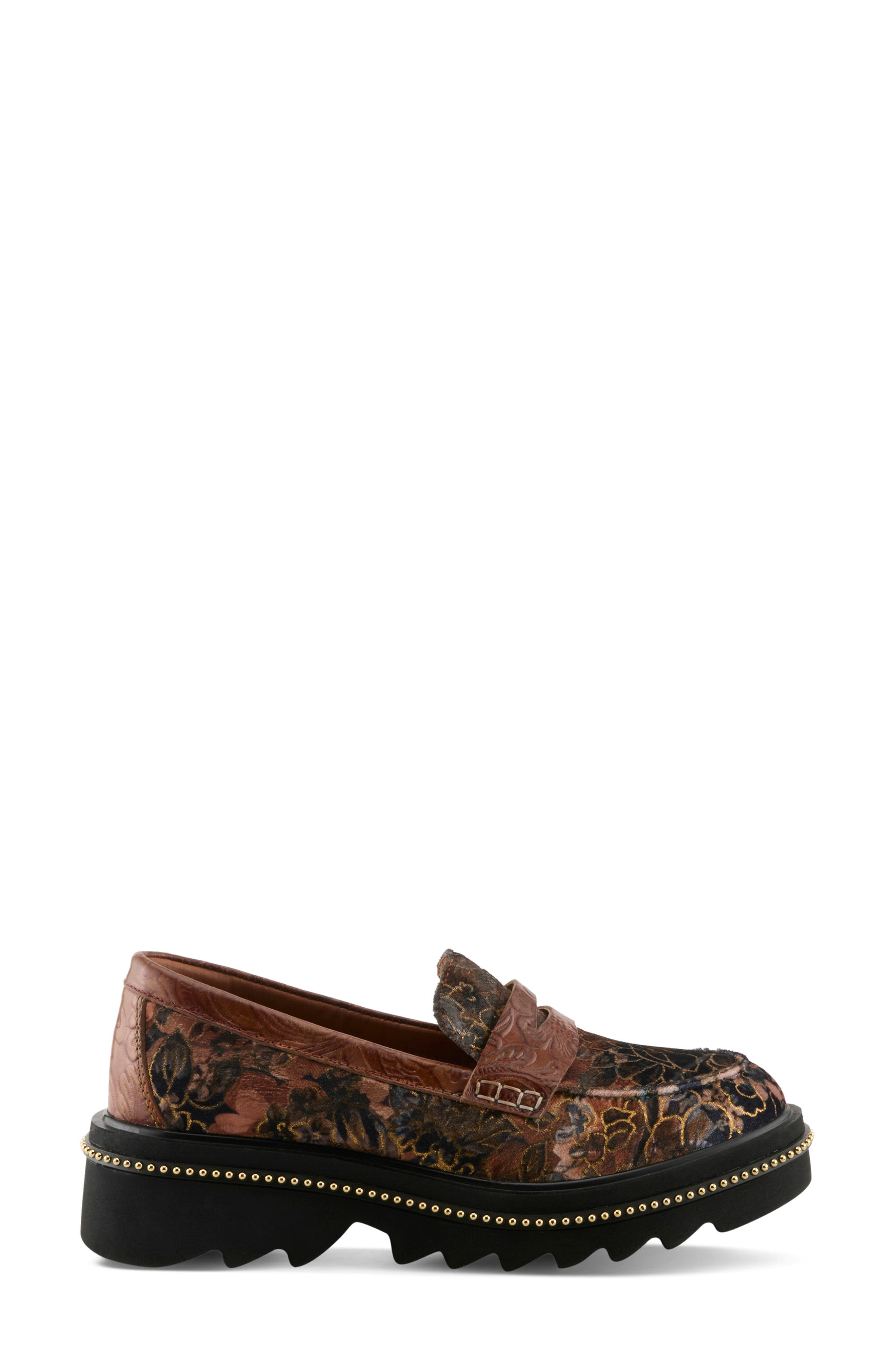 Altona-Vivi Leather Loafer, Alternate, color, BROWN MULTI