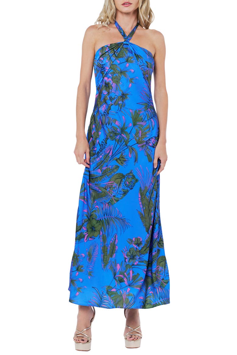 Rune Maxi Dress, Main, color, BLUE MULTI