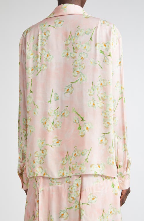 Emilia Wickstead Hick Lillies Print Long Sleeve Button-up Shirt