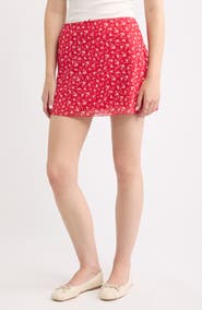 BP. Floral Mesh Miniskirt