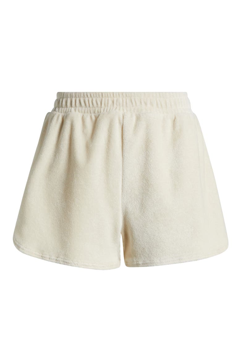 Tropez Terry Cloth Sweat Shorts, Alternate, color, PRISTINE CREAM