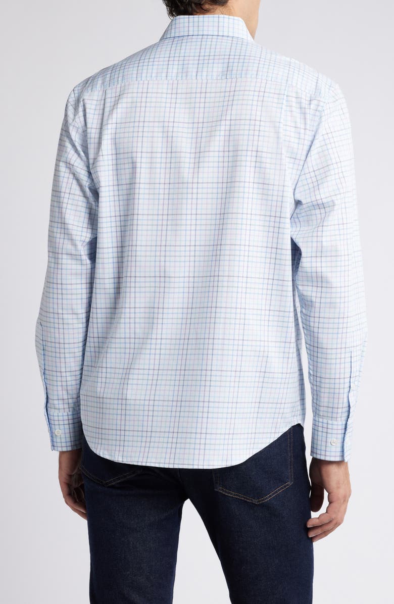 Tommy Bahama Sarasota Cabo Check Performance Button-Up Shirt, Alternate, color, Chambray Blue