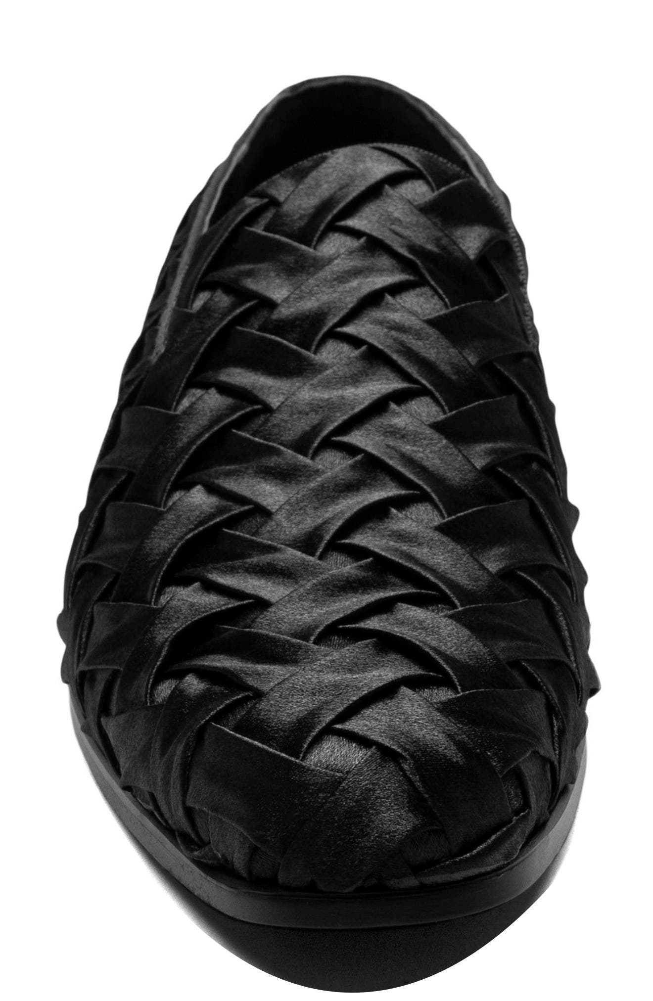 Stacy Adams Savoir Satin Slip On Loafer, Alternate, color, Black