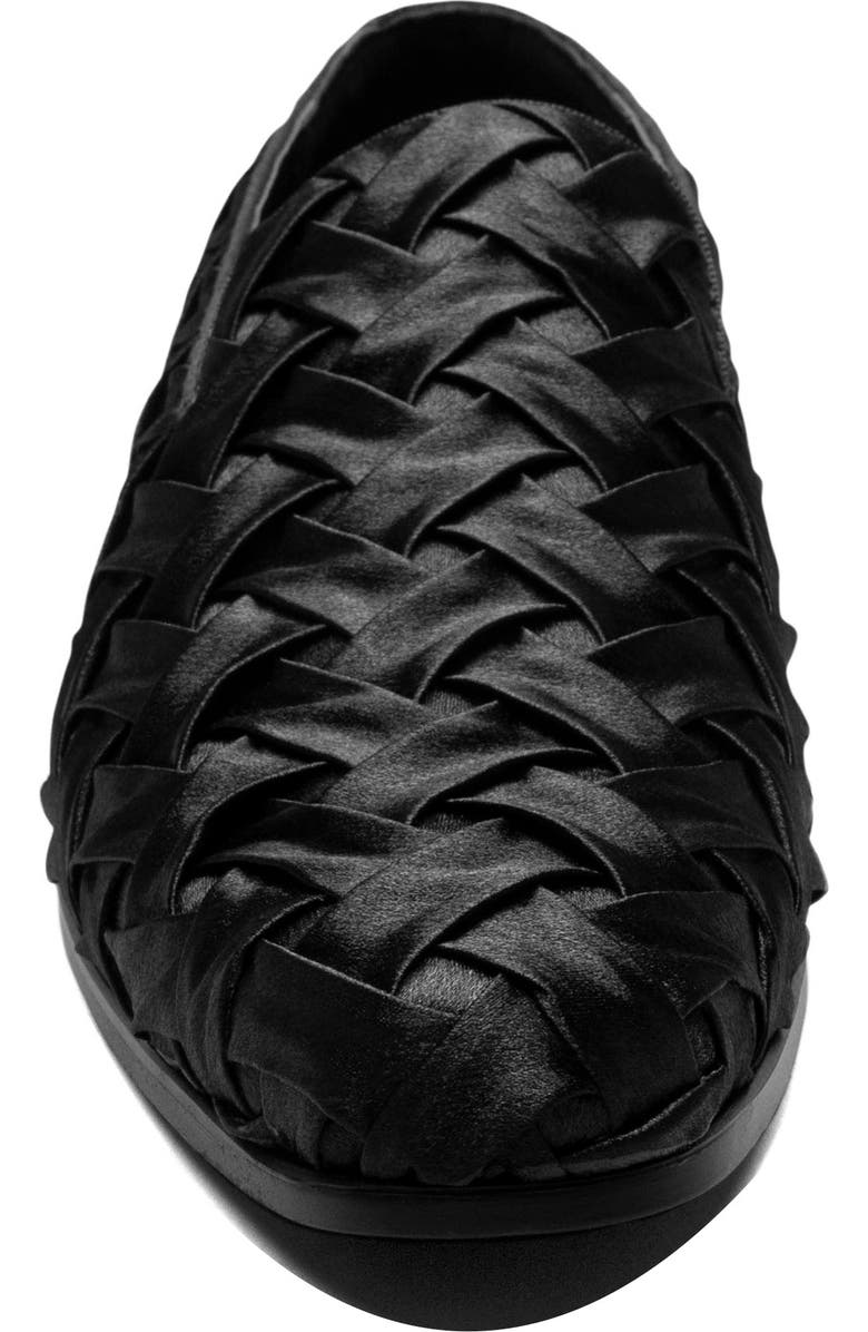 Stacy Adams Savoir Satin Slip On Loafer, Alternate, color, Black