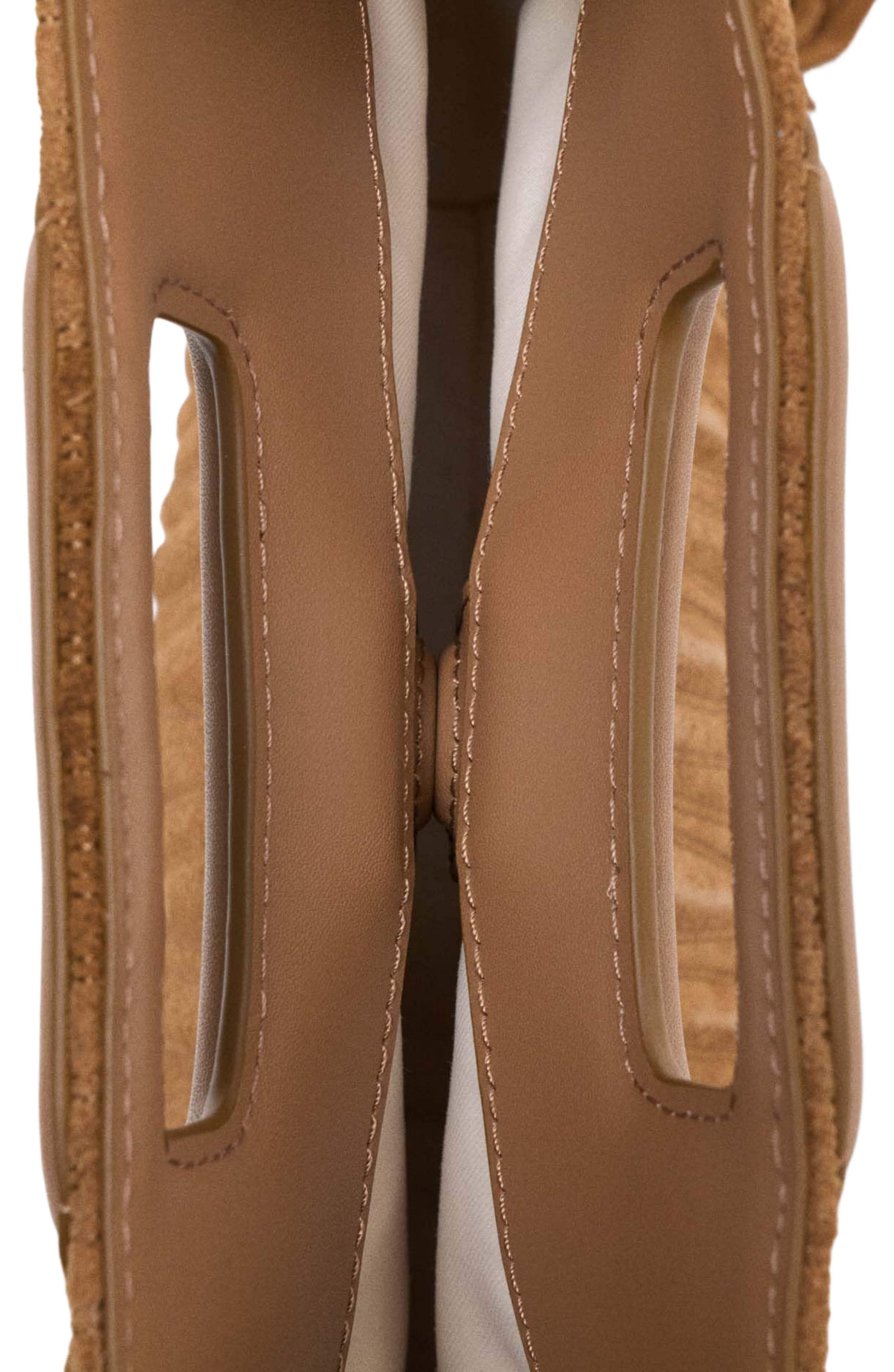 maje Quilted suede M bag, Alternate, color, Camel