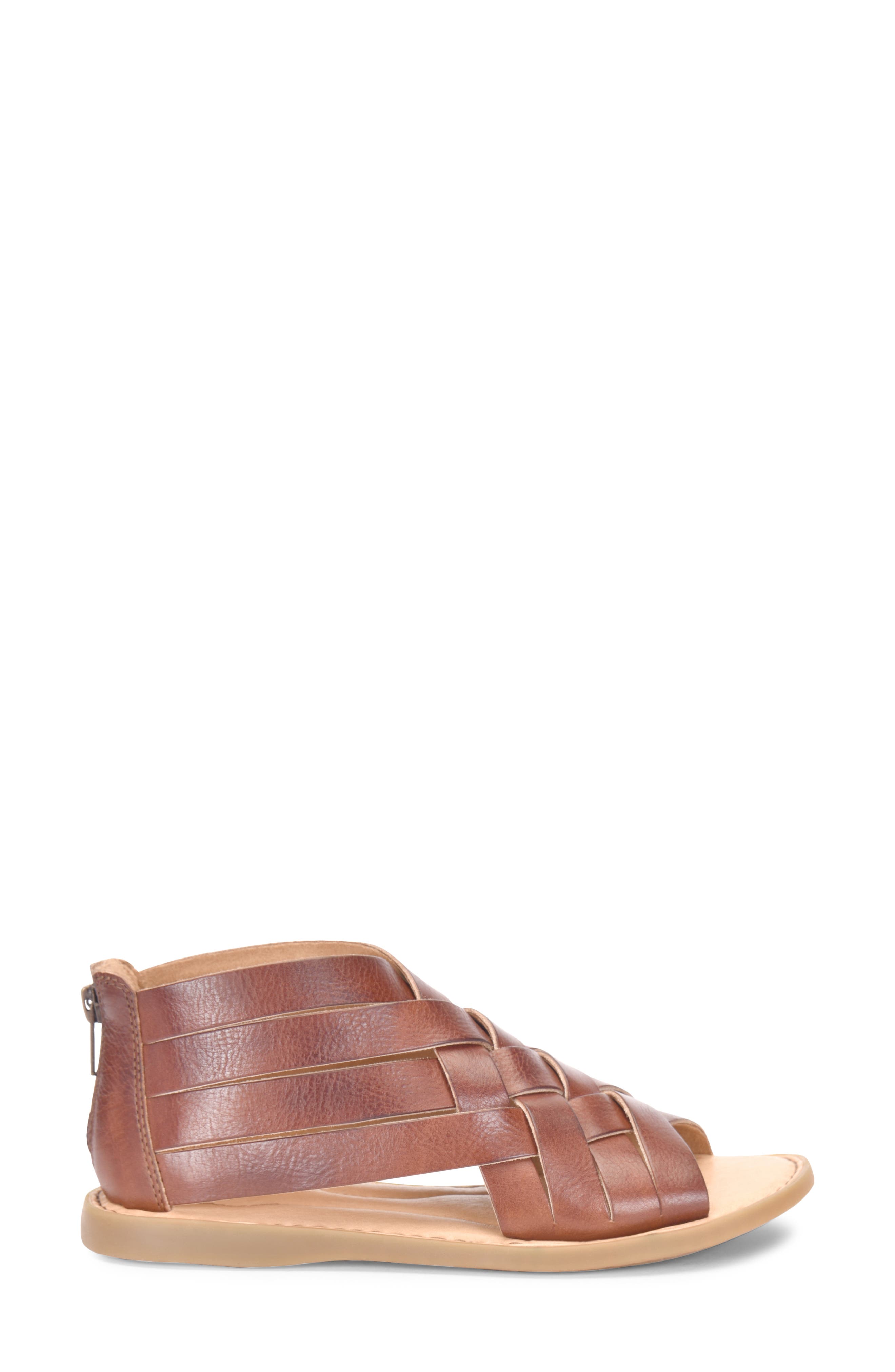 Iwa Woven Leather Sandal, Alternate, color, DARK TAN F/ G