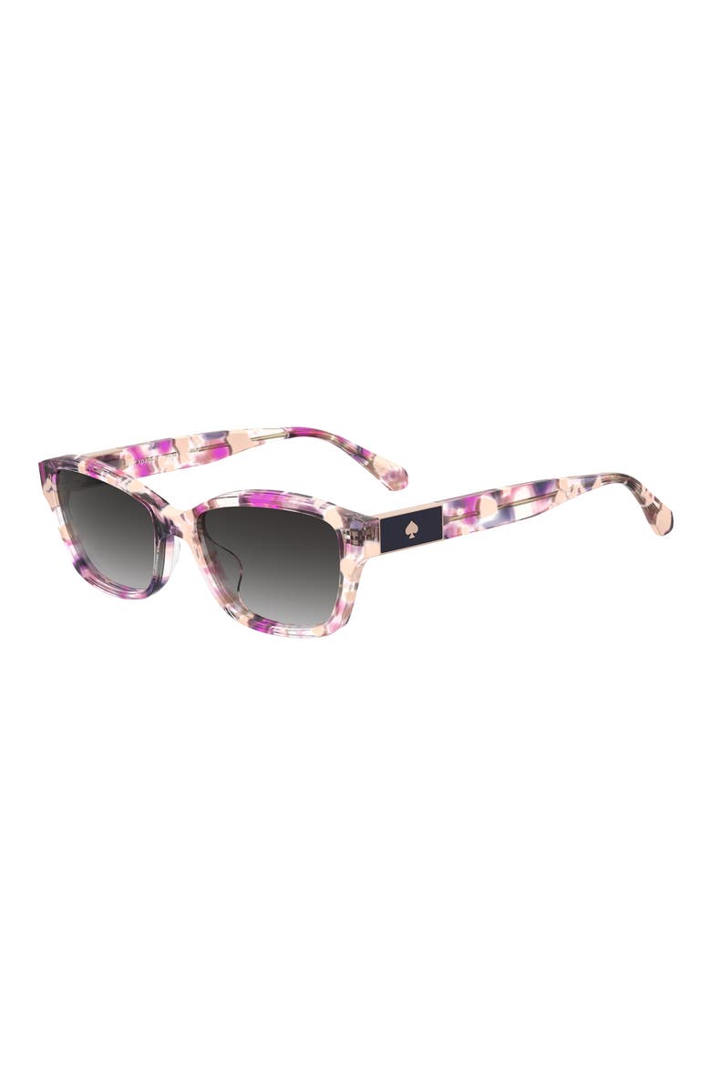 Ayla 2/S 53mm Rectangular Sunglasses, Alternate, color, PINK HAVANA/ DARK GREY SF