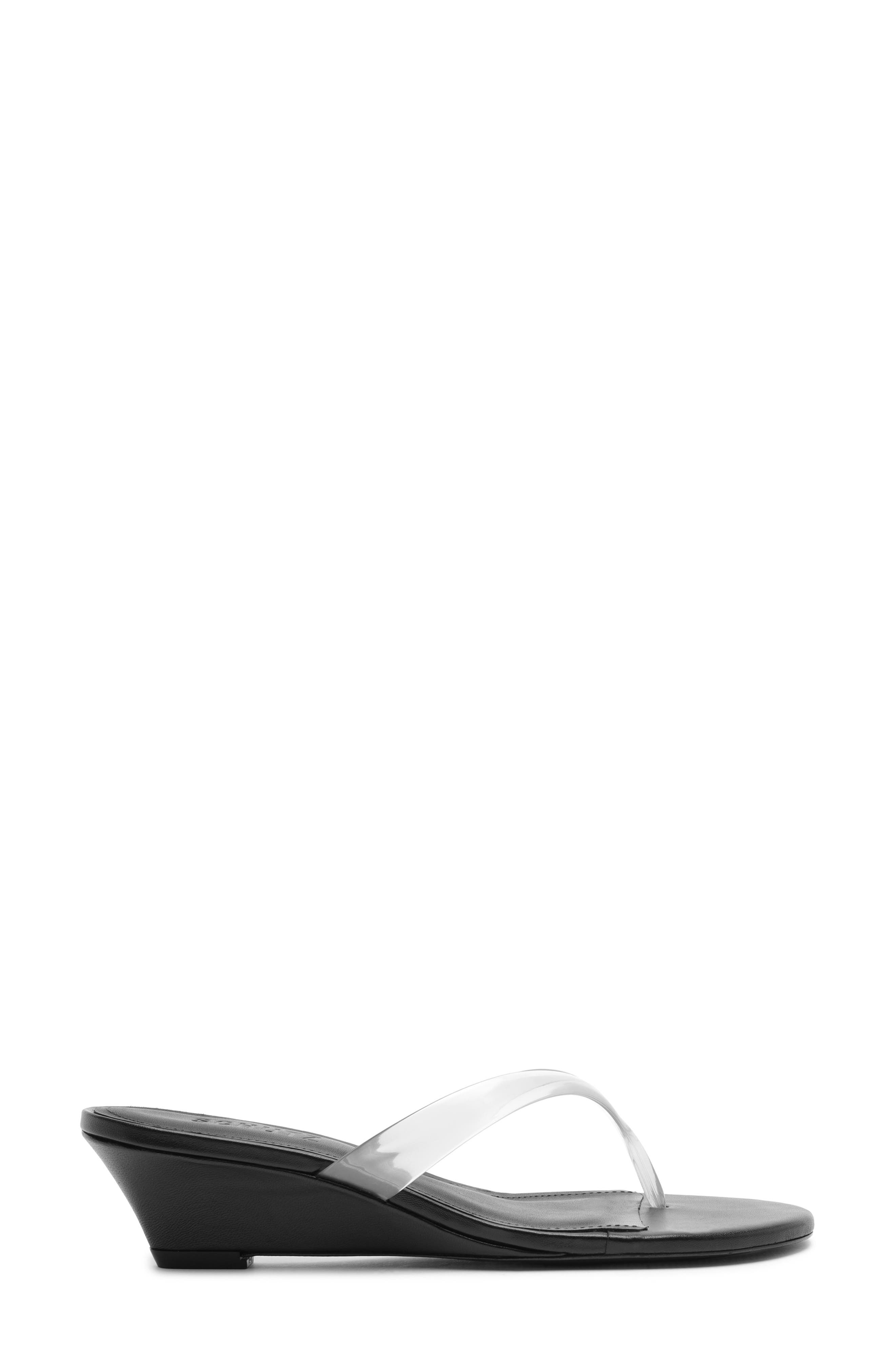 Schutz Roslyn Wedge Sandal, Alternate, color, Black