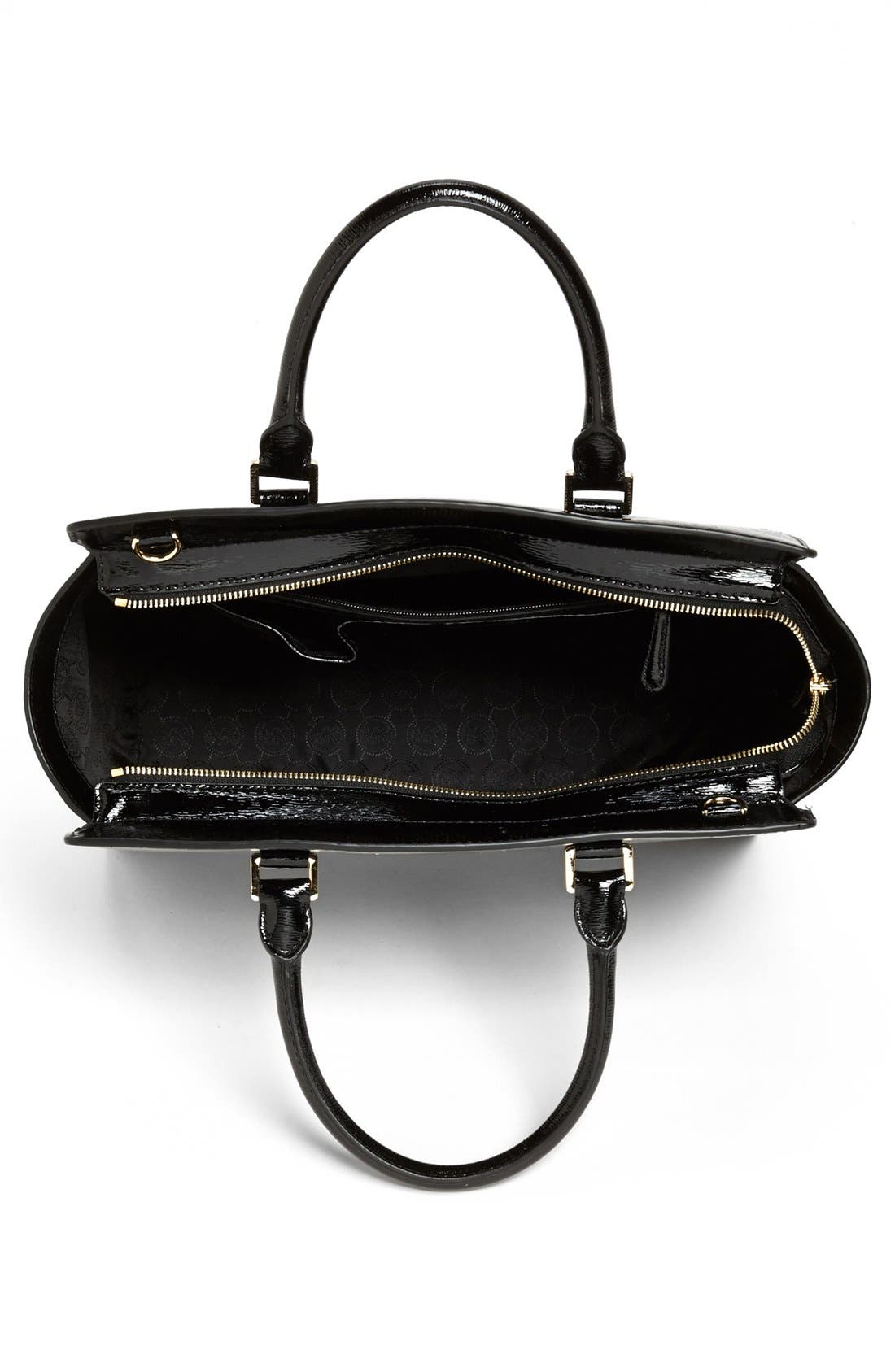 'Selma - Large' Leather Satchel, Alternate, color, BLACK PATENT