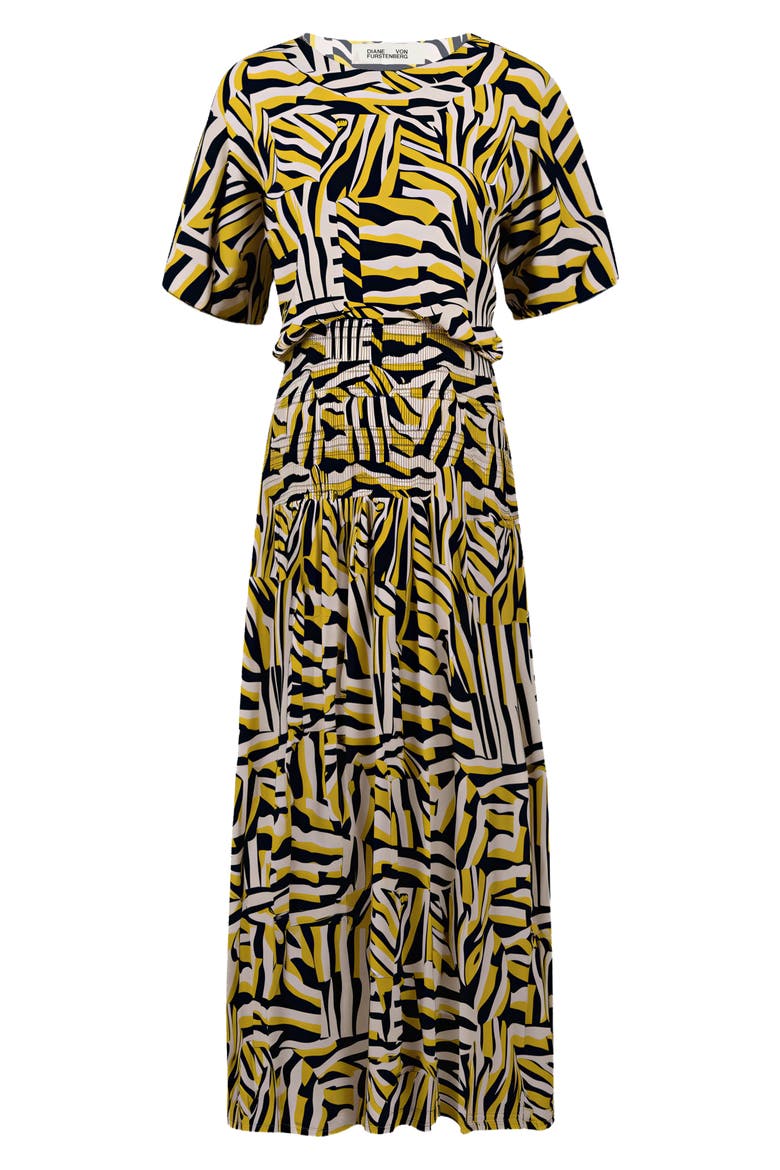 Lola Geo Print Maxi Dress, Alternate, color, SUN TIGER LEMON CURRY