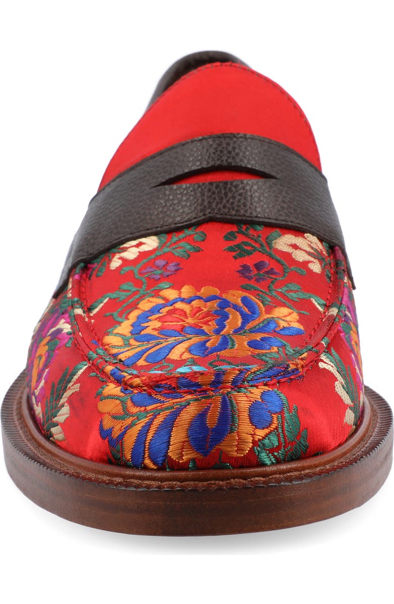 TAFT The Fitz Floral Brocade Penny Loafer, Alternate, color,
