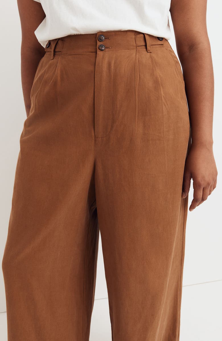 Madewell Harlow Wide Leg Pants, Alternate, color, Acorn