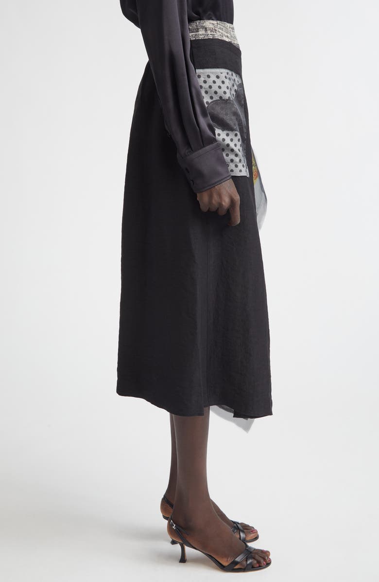 Jason Wu Collection Collage Midi Skirt, Alternate, color, Black