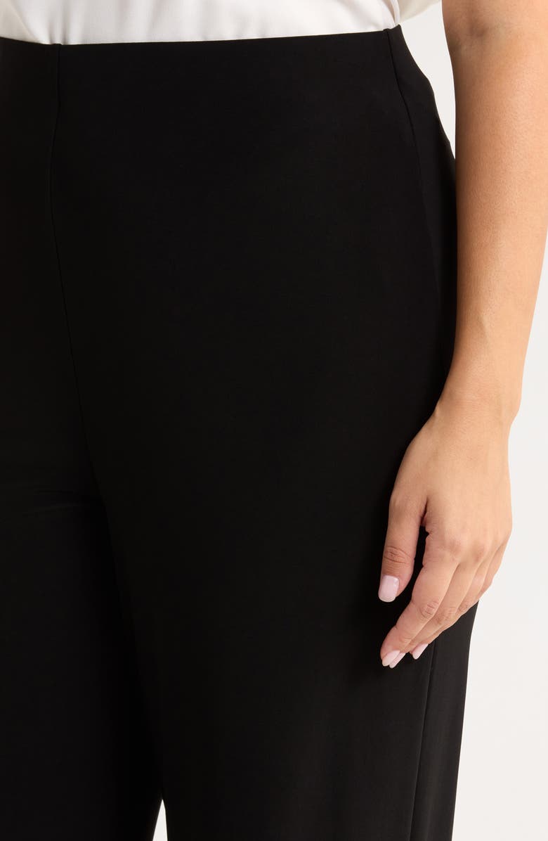 AK ANNE KLEIN Stretch Knit Pull-On Pants, Alternate, color, Anne Black