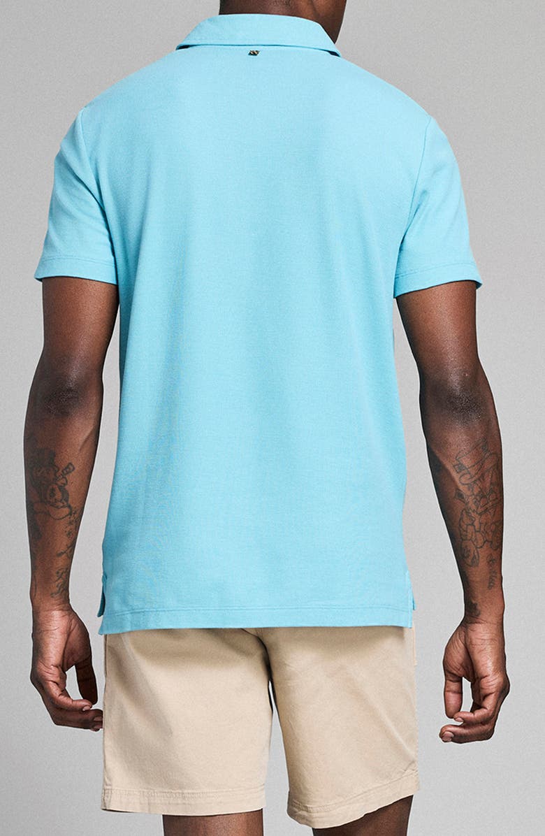 Billy Reid Pensacola Pima Cotton Piqué Pocket Polo, Alternate, color, Delphinium Blue