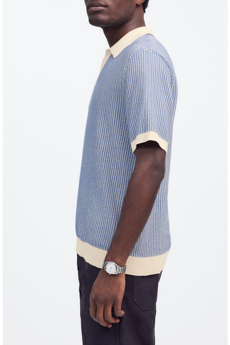 Johnny Collar Tuck Stitch Polo, Alternate, color, DOVE