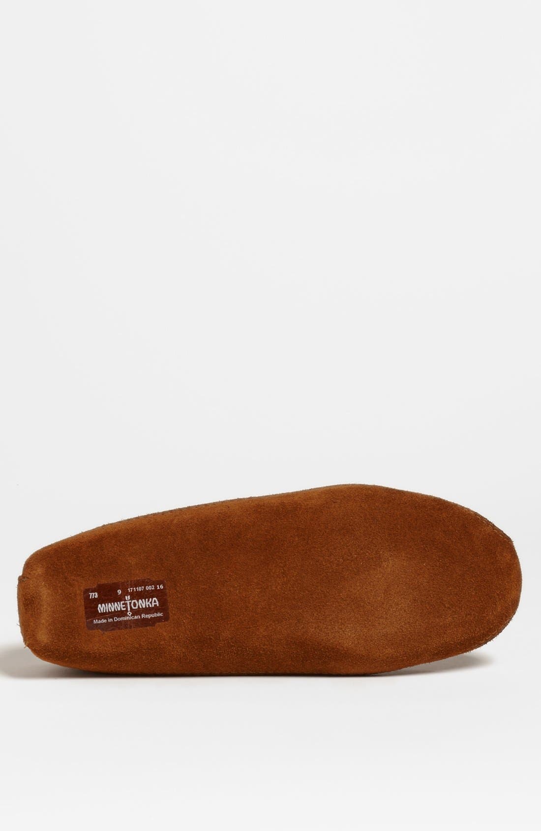Minnetonka Fleece Lined Slipper, Alternate, color, Brown Suede