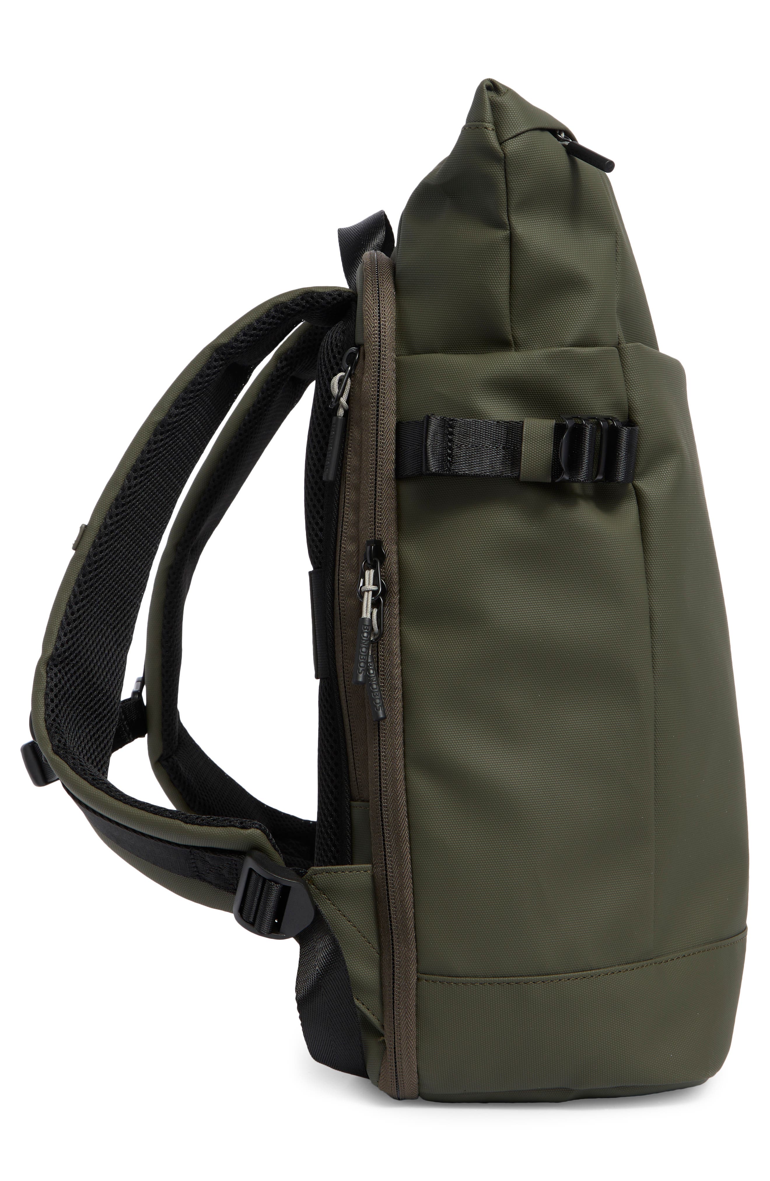 Textured Rubberized Backpack, Alternate, color, OLIVE