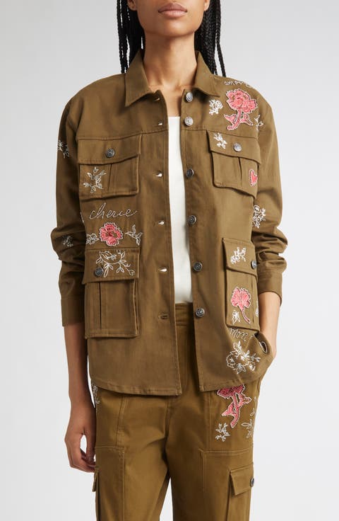 Desert Rose Vera Embroidered Utility Jacket