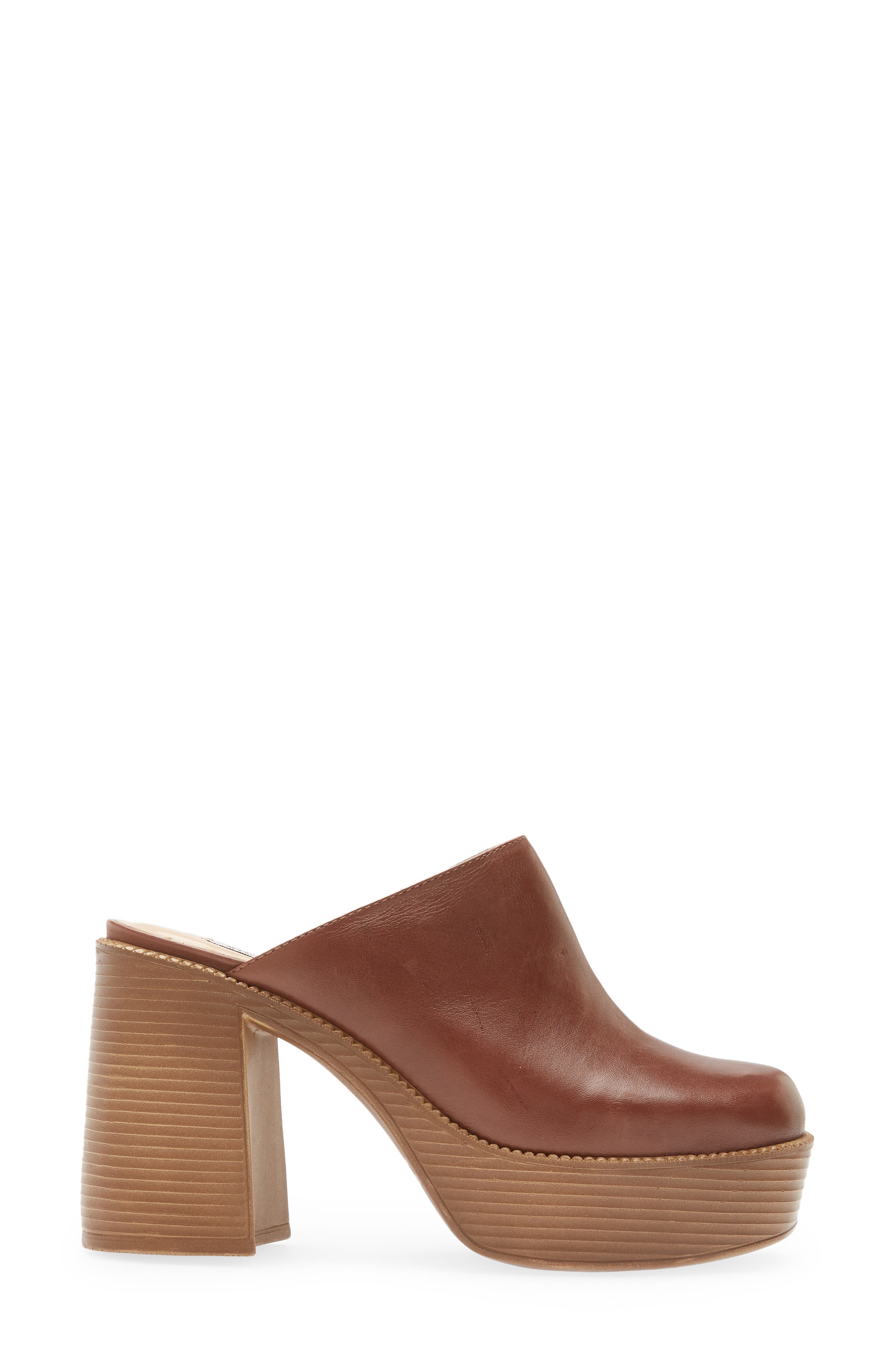 Bowe Platform Mule, Alternate, color, BROWN LEATHER