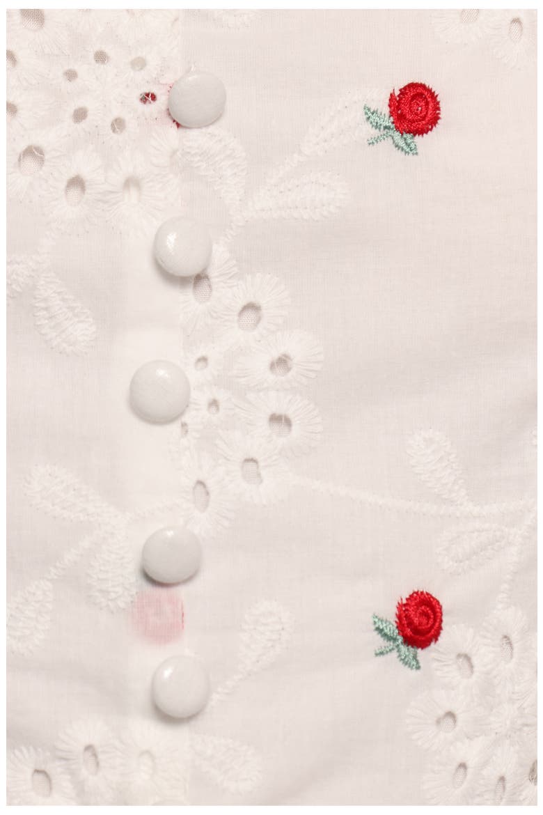 Estelle Floral Eyelet Embroidered Cotton Tank, Alternate, color, WHITE