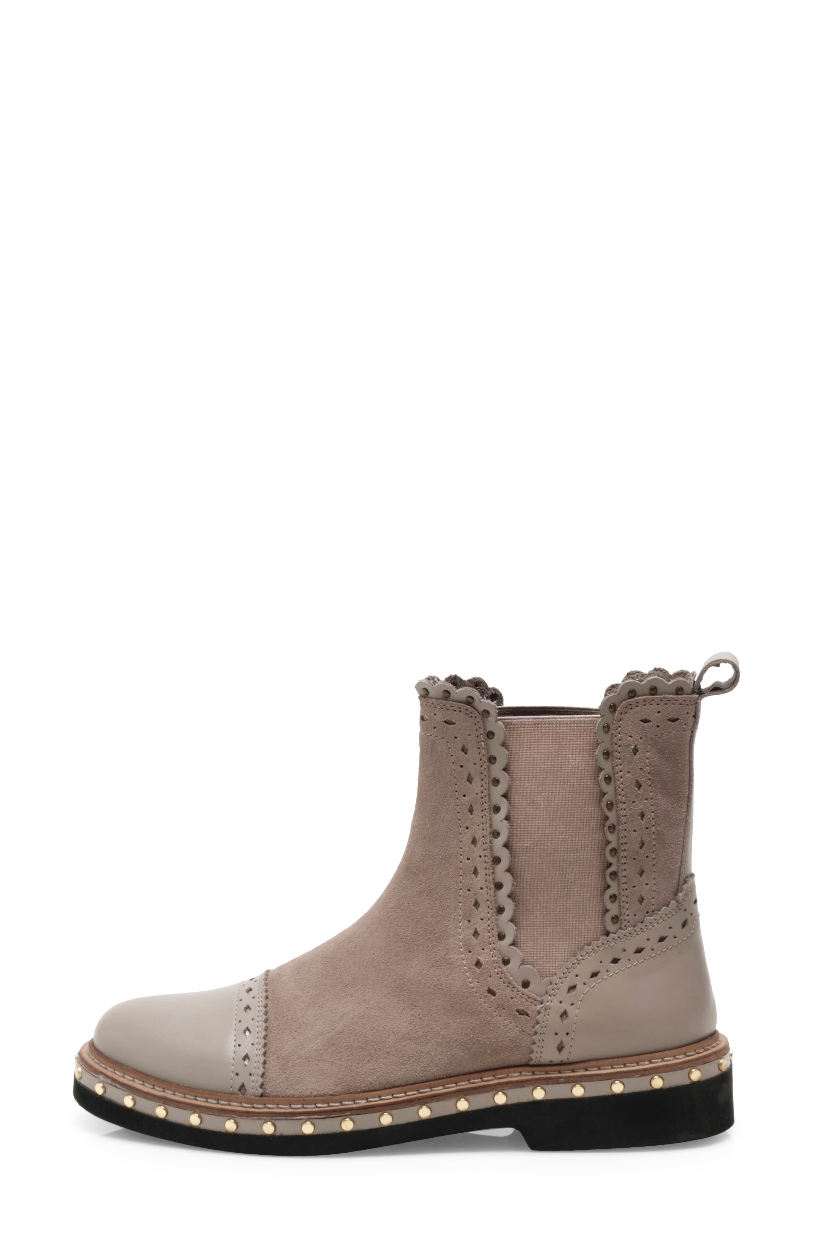 Atlas Studded Chelsea Bootie, Alternate, color, TAUPE