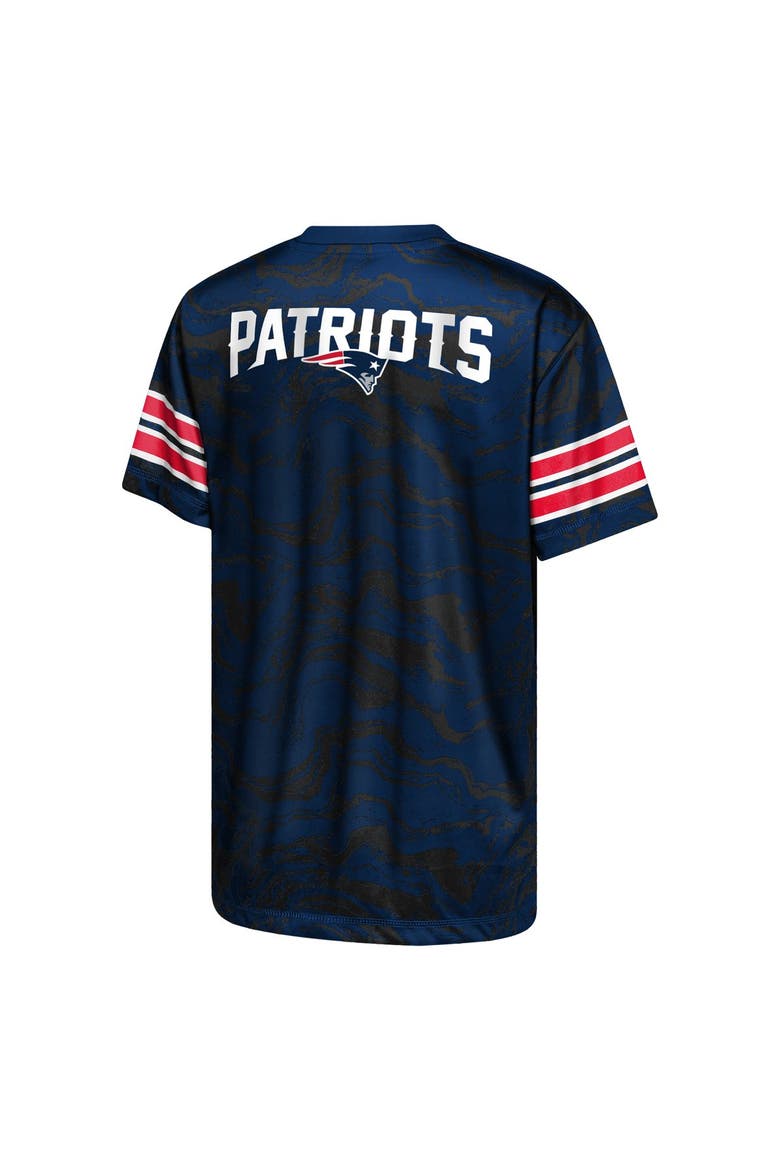 Youth Outerstuff  Navy New England Patriots Slant Route Performance T-Shirt, Alternate, color, Navy