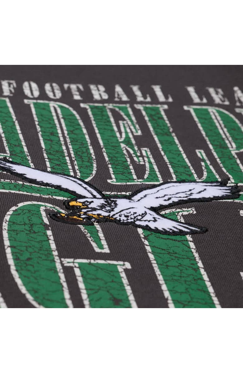 Mitchell & Ness Men's Mitchell & Ness Black Philadelphia Eagles Downtown Crew Vintage Logo Sweatshirt, Alternate, color, Black