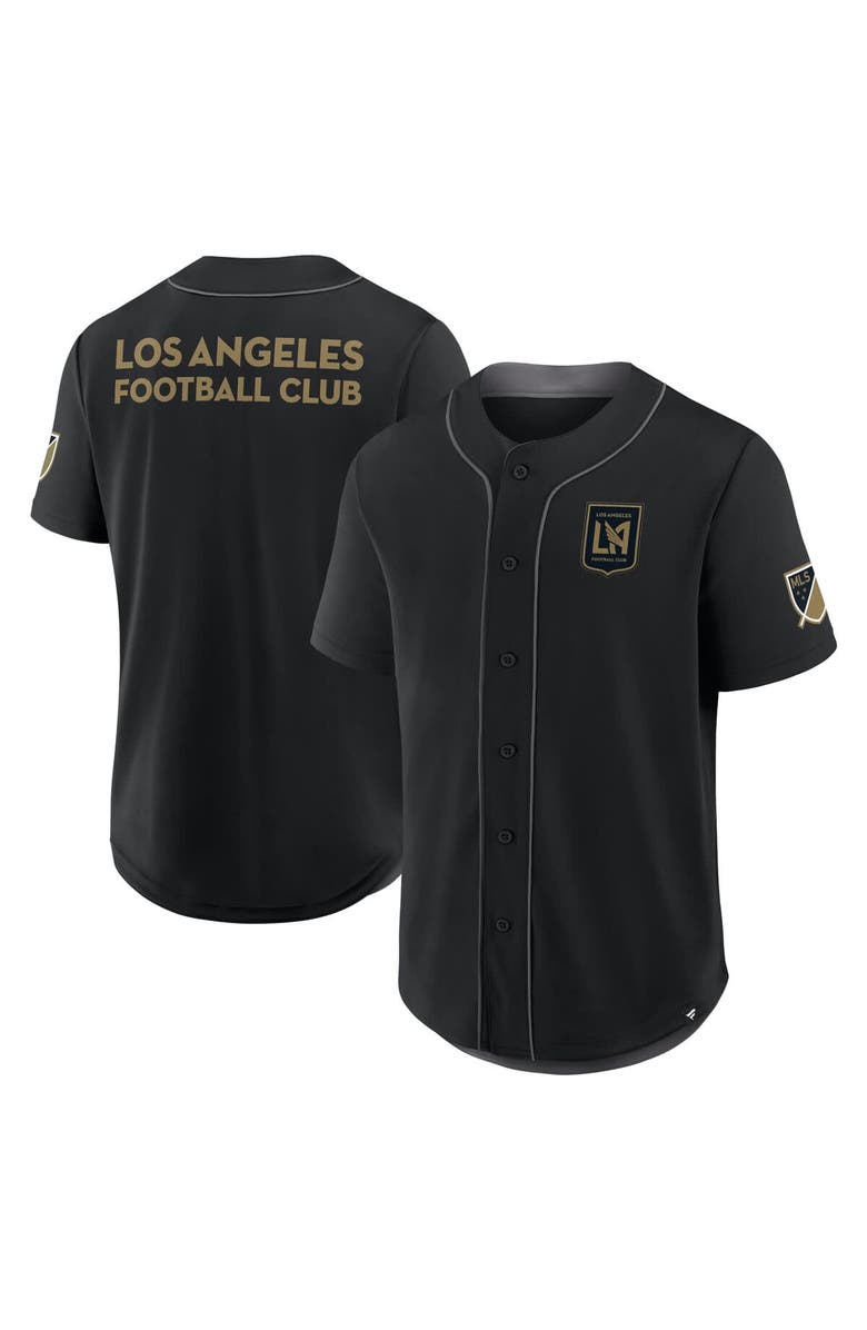 FANATICS Men's Fanatics Black LAFC Injury Time Baseball Jersey, Alternate, color,