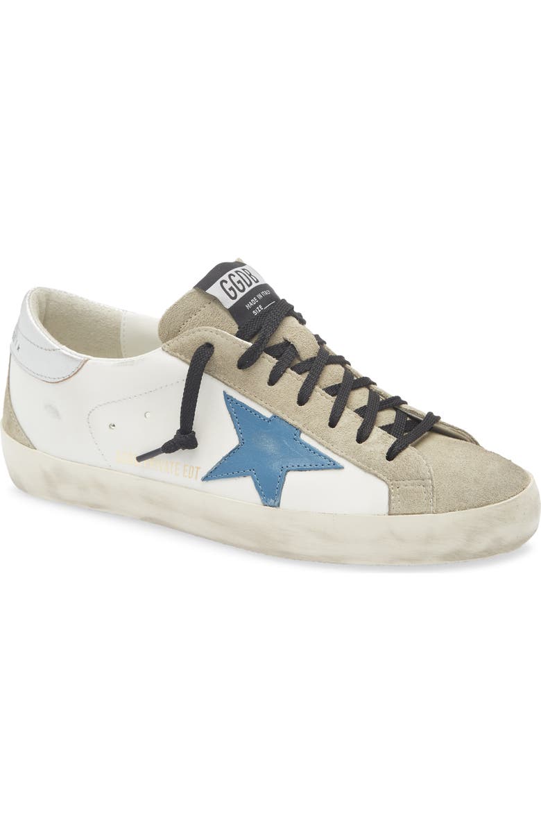 Golden Goose Super-Star Sneaker, Main, color, White/Gray/Silver Blue