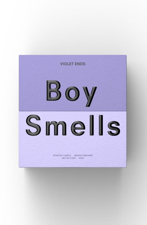 Boy Smells Violet Ends Boxed Glass Candle In Black