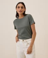 Pact Organic Cotton Luxe Stretch Jersey Slim Tee