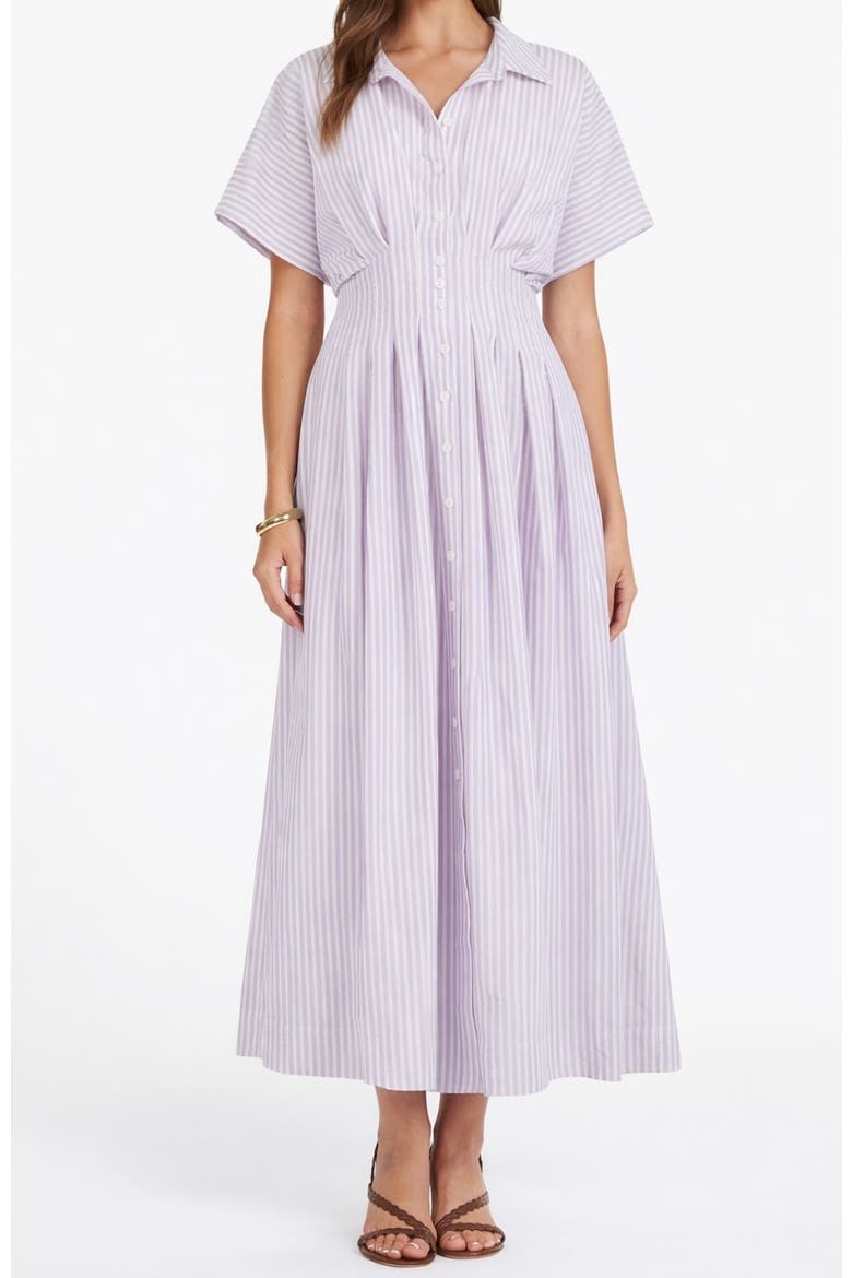 Maude Waist Detail Shirtdress, Main, color, Lavender
