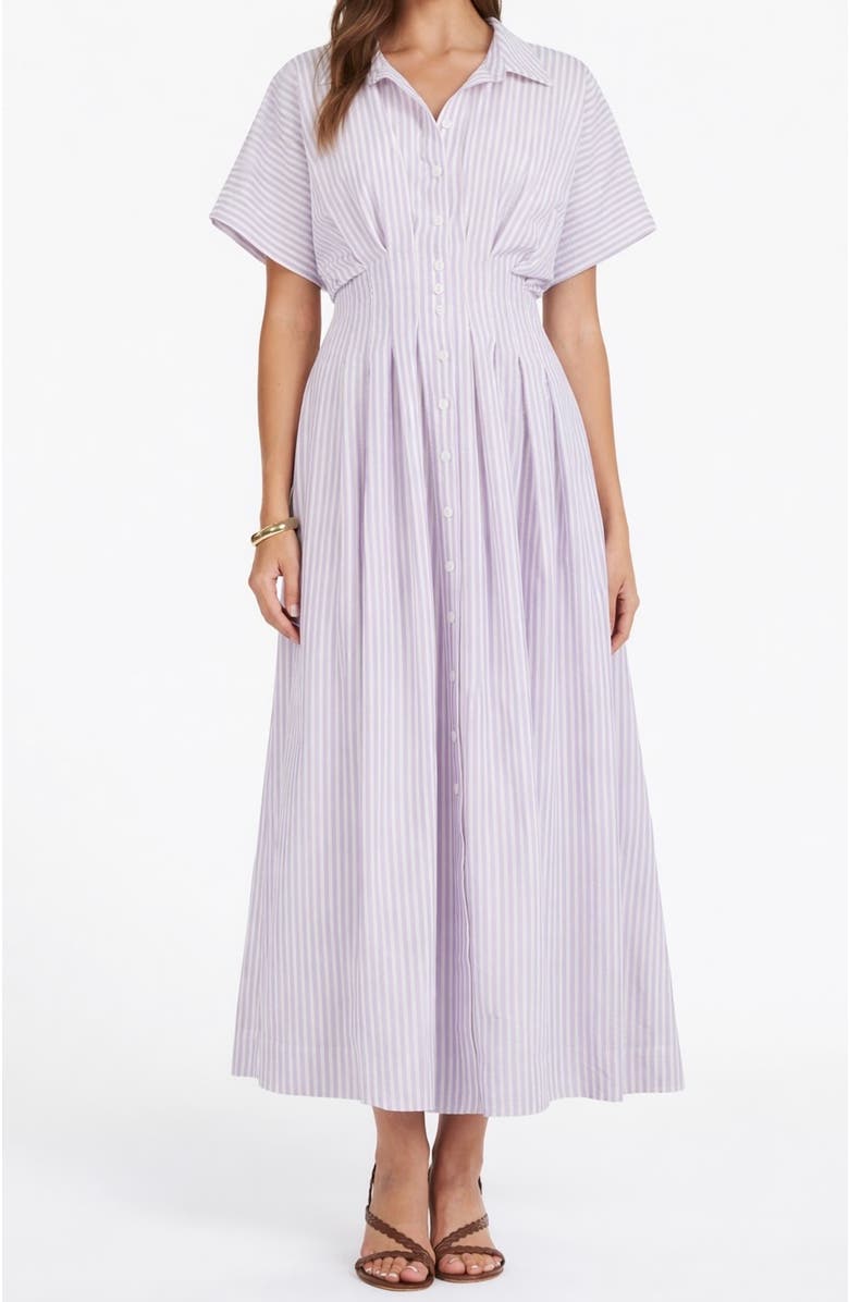 Bishop + Young Maude Waist Detail Shirtdress, Main, color, Lavender