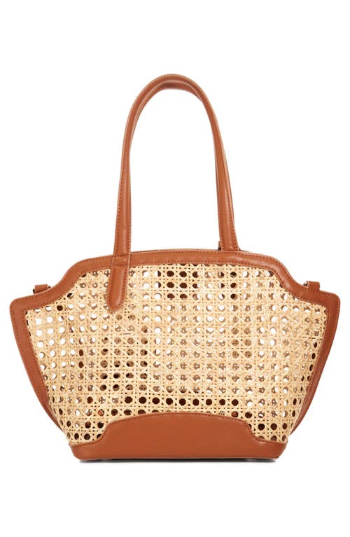 Dune London Dinidecided Rattan Shoulder Bag In Natural