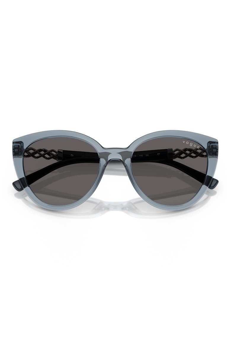 53mm Cat Eye Sunglasses, Alternate, color, BLUE