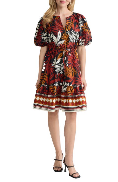 Botanical Print Fit & Flare Dress