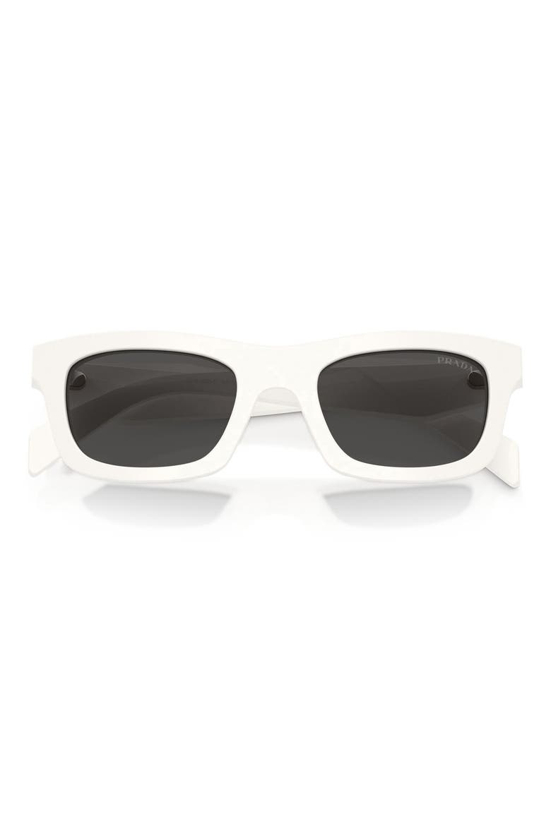 53mm Pillow Sunglasses, Alternate, color, TALC / DARK GREY