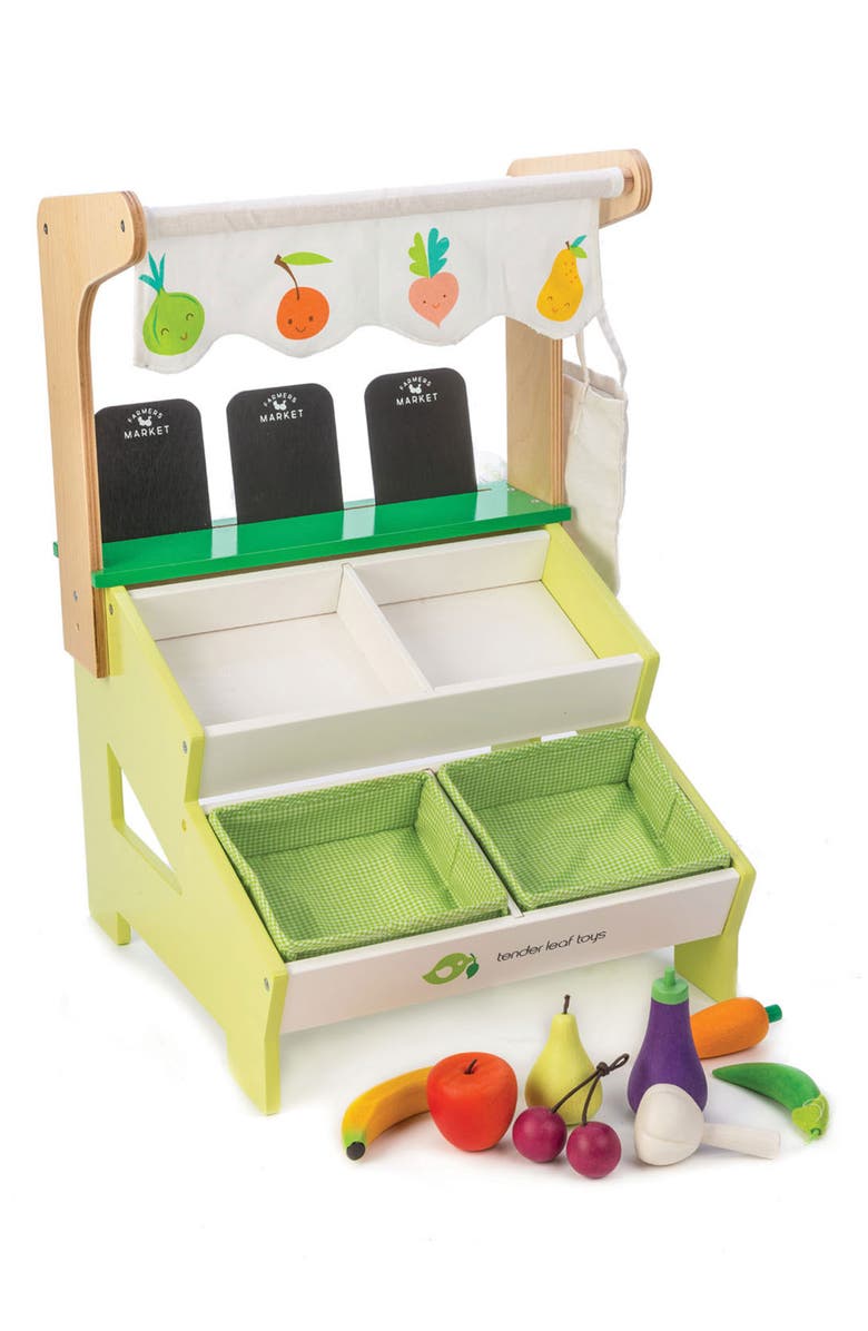 Tender Leaf Toys Farmers' Market Stall Playset, Alternate, color,